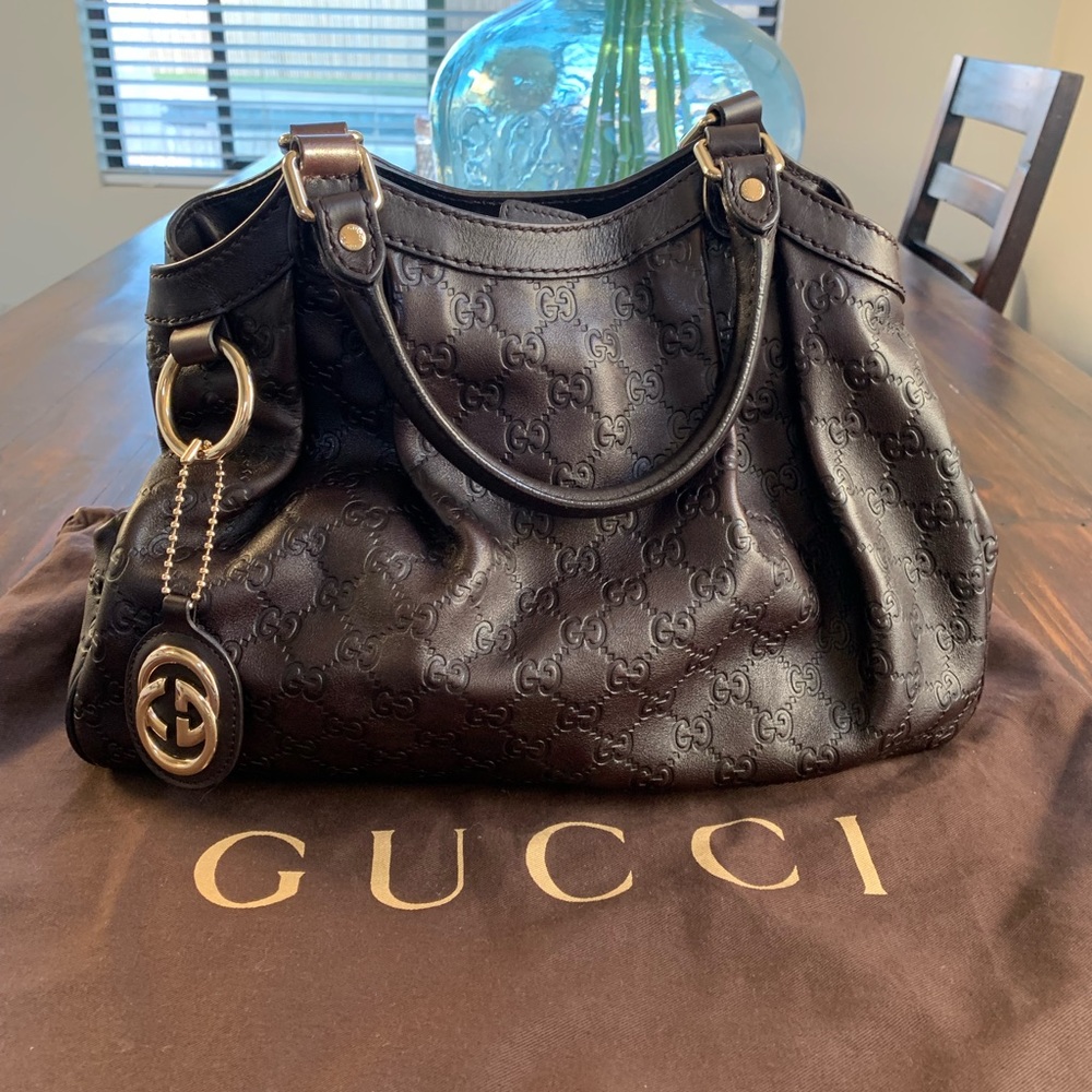 Chocolate Gucci Sukey tote